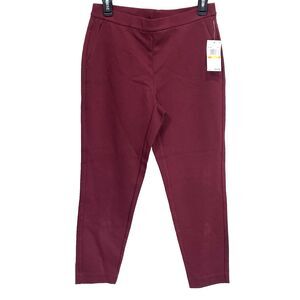 MICHAEL KORS Pants Pull-On Ankle Tapered Leg Stretch Casual Womens S Merlot Red